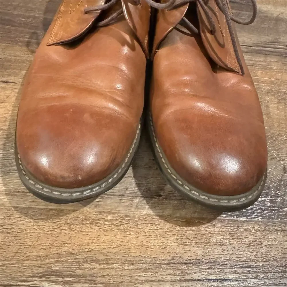 Rockport Classic Break Chukka Boots Men's Sz 9.5 Brown Leather Casual Dress READ
